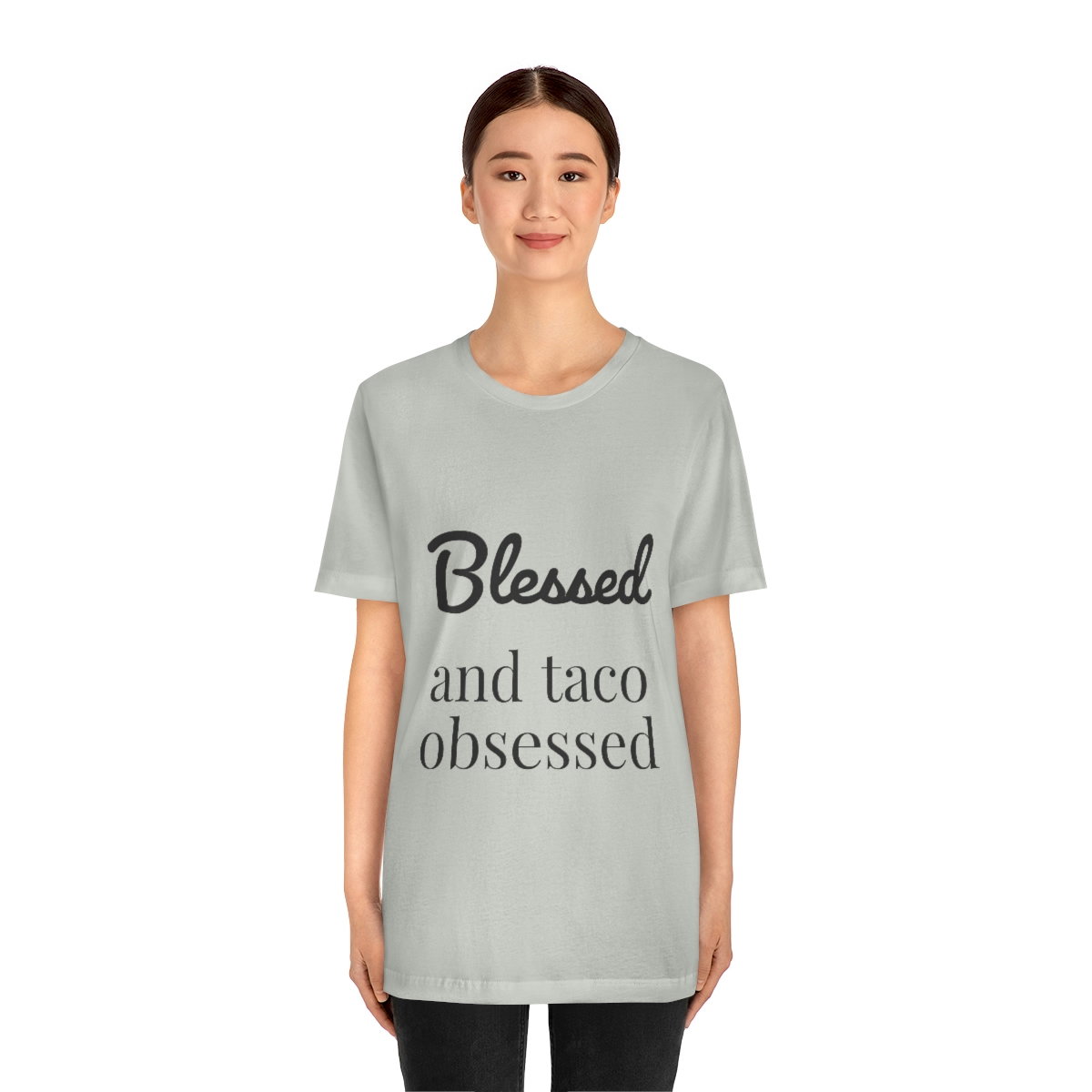 Blessed and Taco Obsessed Short Sleeve Tee - Image 27