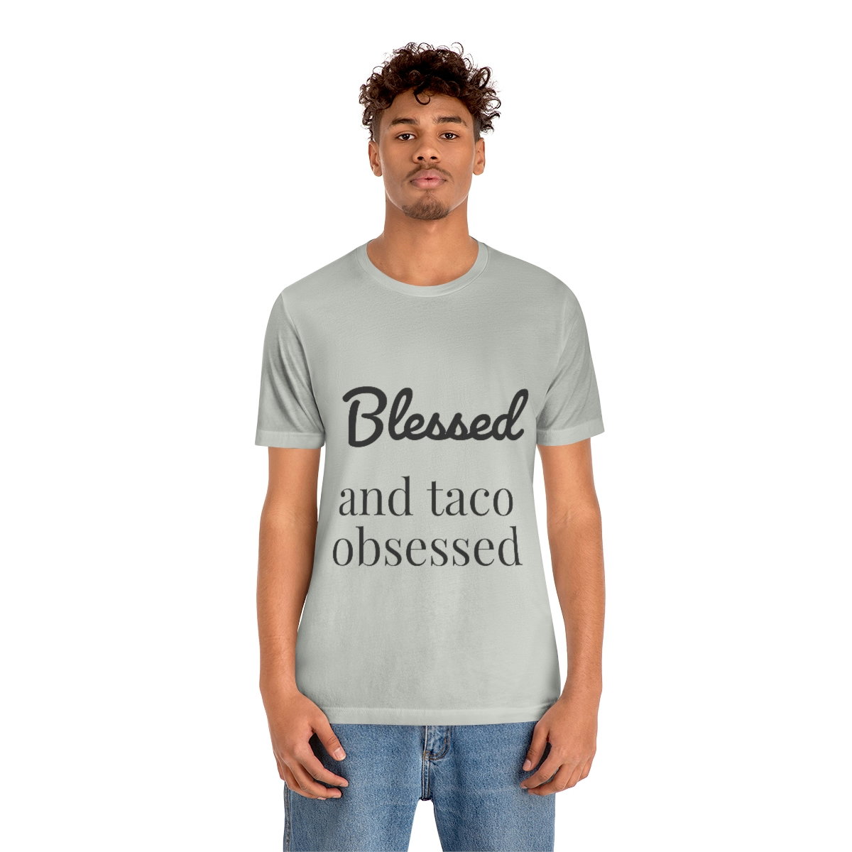 Blessed and Taco Obsessed Short Sleeve Tee - Image 28