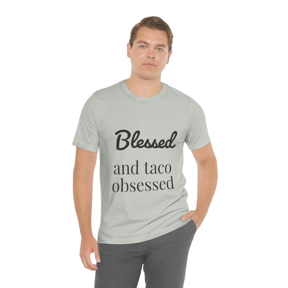 Blessed and Taco Obsessed Short Sleeve Tee - Image 30
