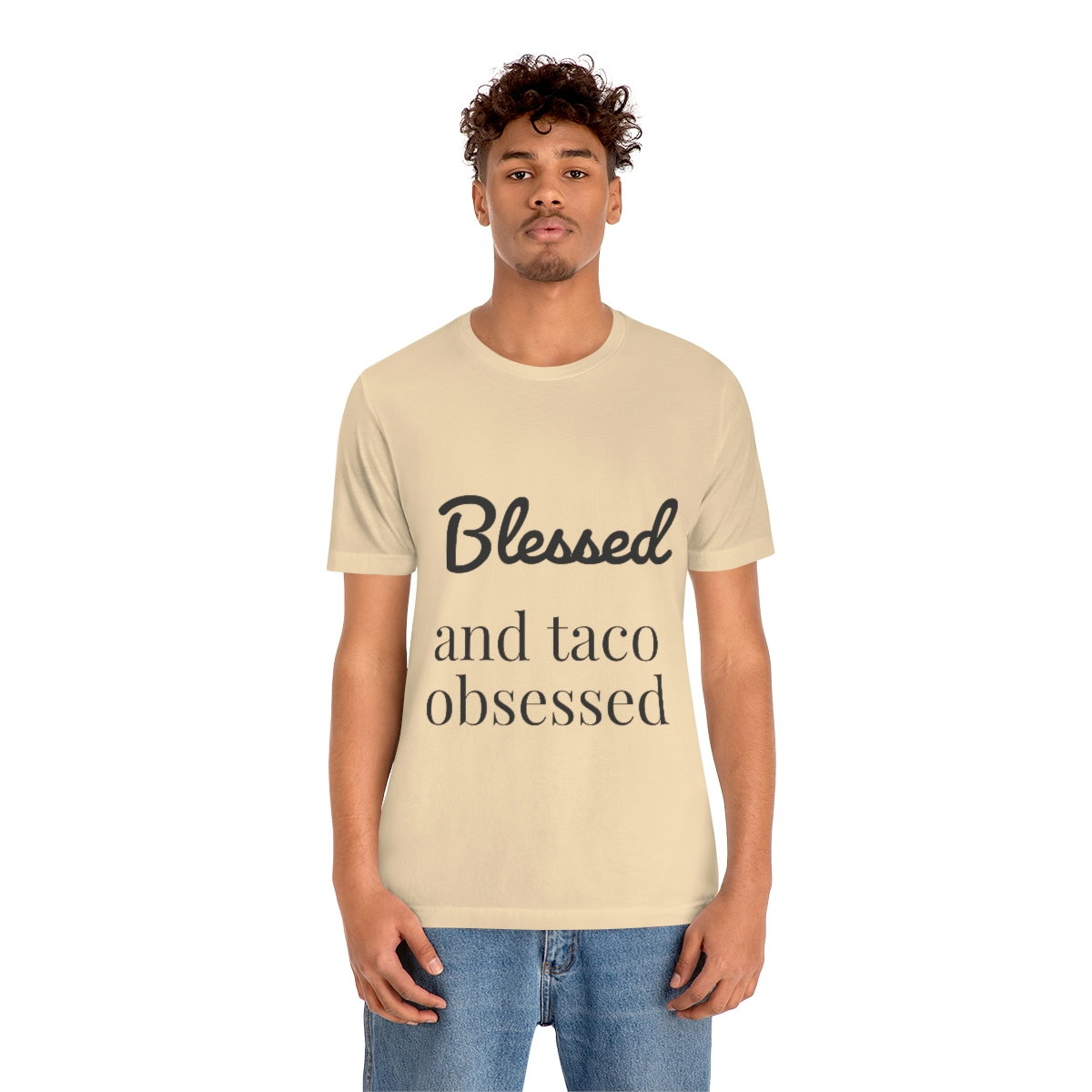 Blessed and Taco Obsessed Short Sleeve Tee - Image 20