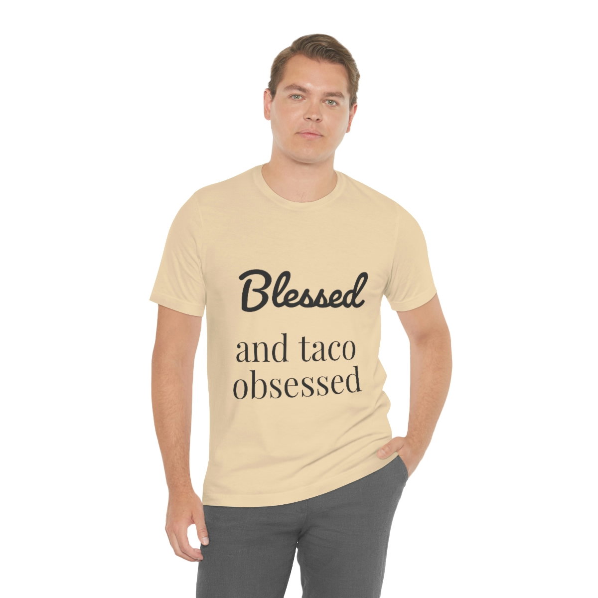 Blessed and Taco Obsessed Short Sleeve Tee - Image 22