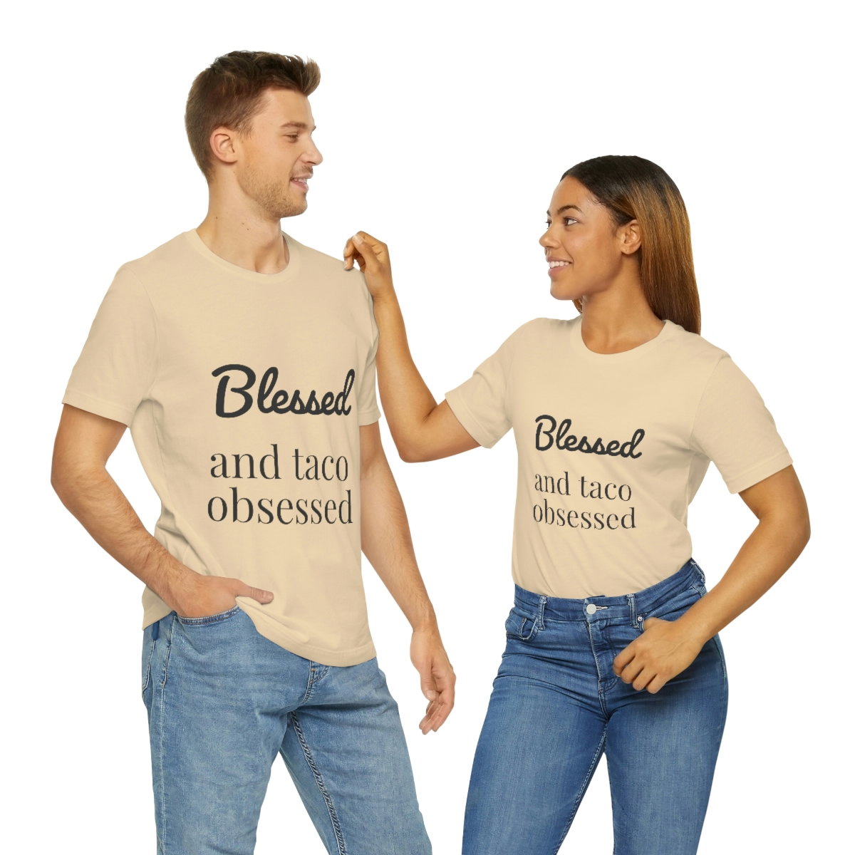 Blessed and Taco Obsessed Short Sleeve Tee - Image 24