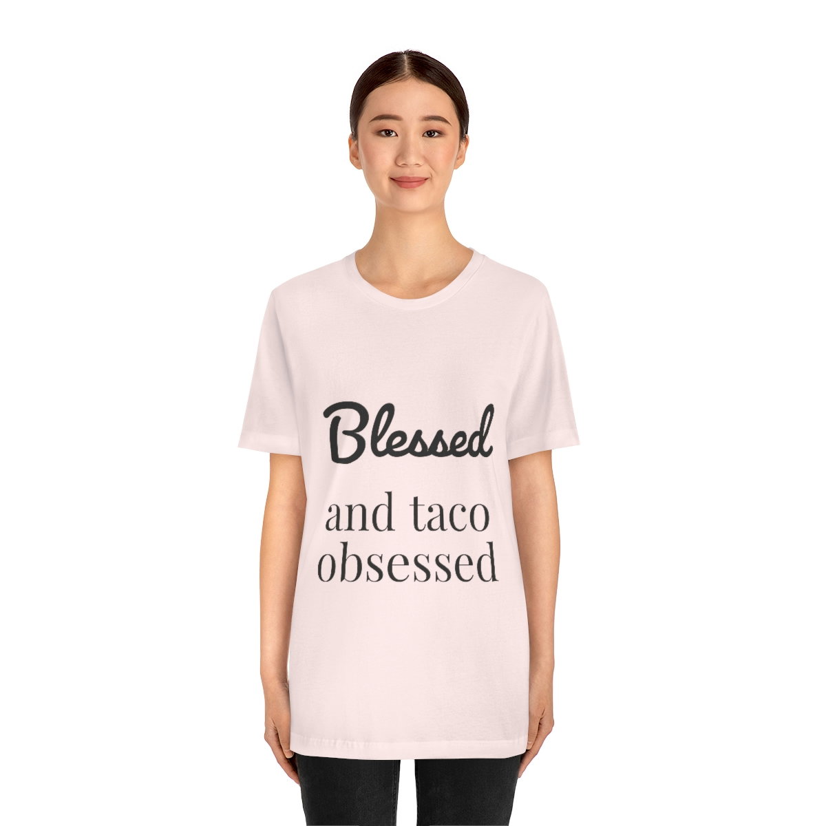 Blessed and Taco Obsessed Short Sleeve Tee - Image 11