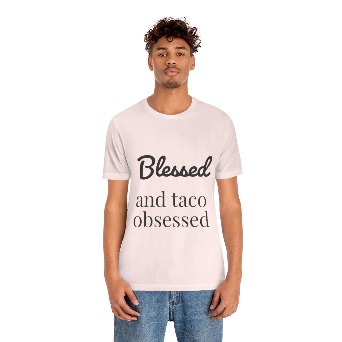 Blessed and Taco Obsessed Short Sleeve Tee - Image 12