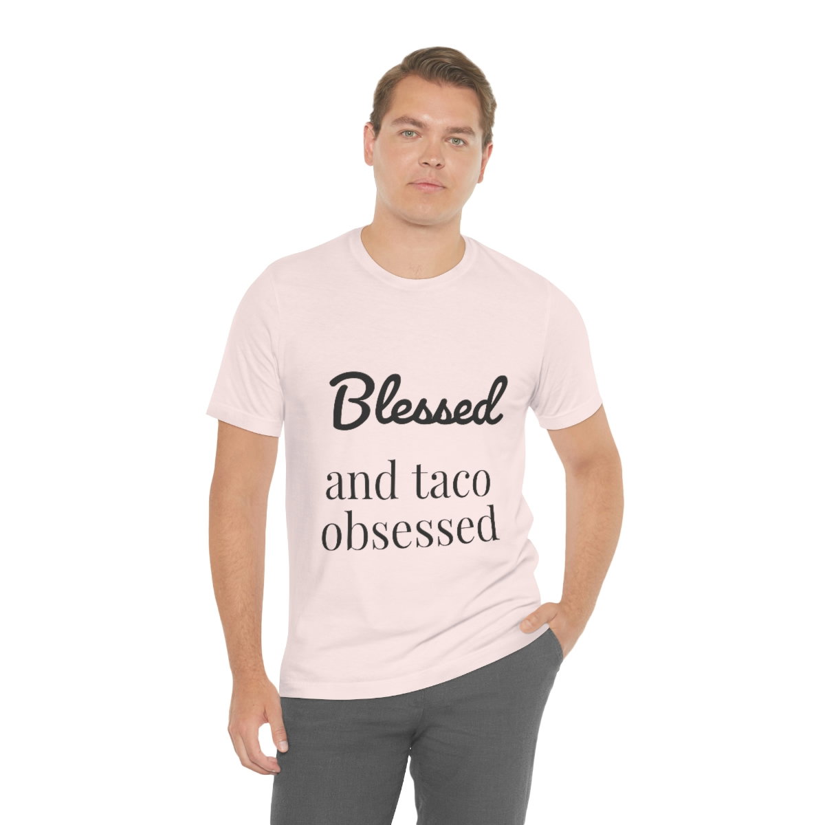 Blessed and Taco Obsessed Short Sleeve Tee - Image 14