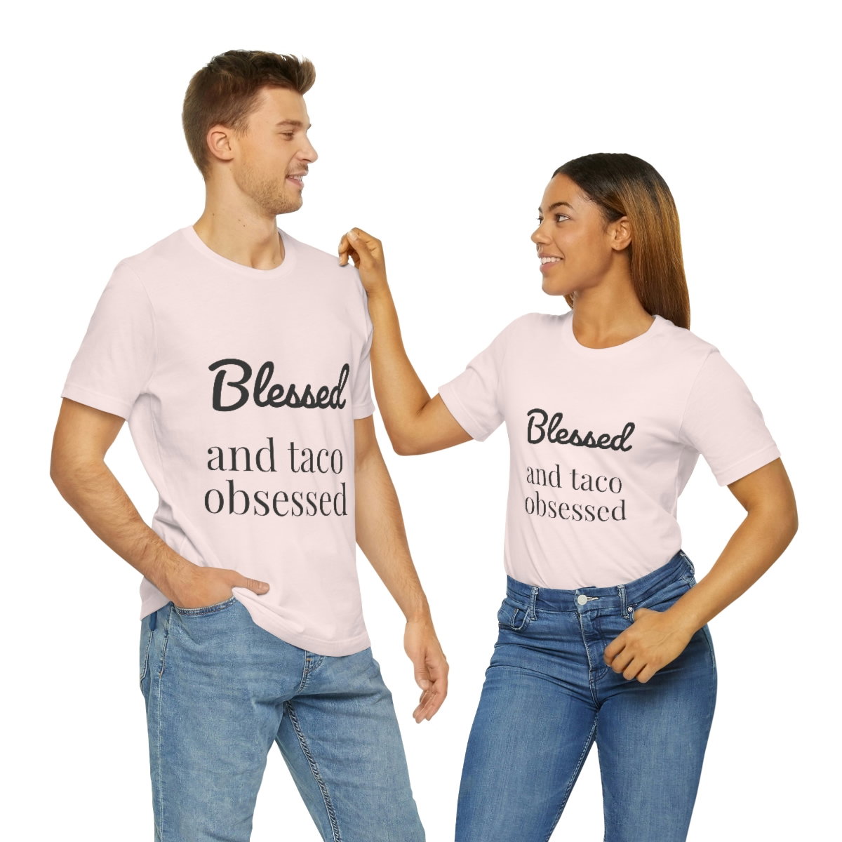 Blessed and Taco Obsessed Short Sleeve Tee - Image 16
