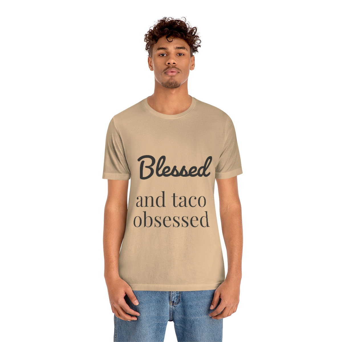 Blessed and Taco Obsessed Short Sleeve Tee - Image 36